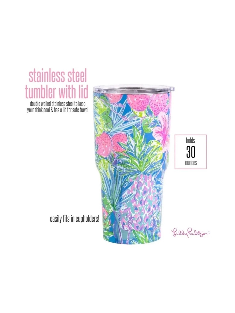 Lilly Pulitzer Stainless Steel Insulated Tumbler in Swizzle In Colorful Vibrant